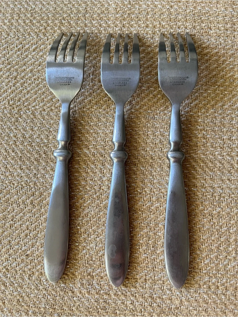 Townhouse (Stainless, Satin) Salad Forks (3) by CAMBRIDGE